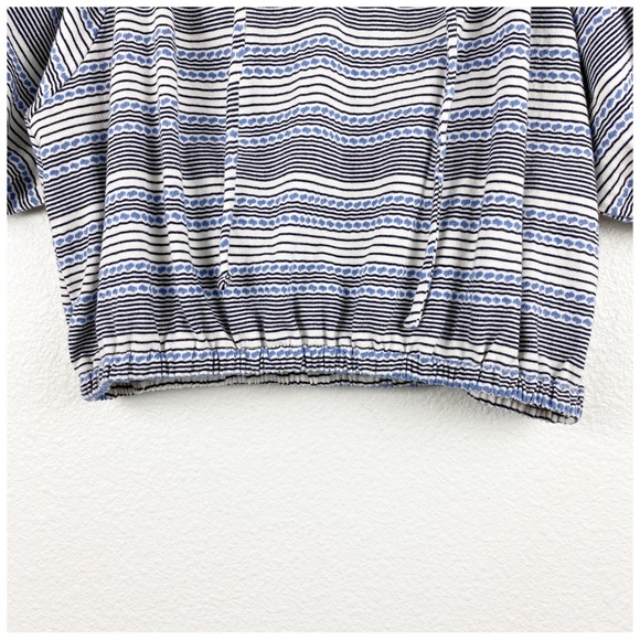 NWT Madewell Jacquard Keyhole Crop Top‎ in Stripe Size Small - Picture 6 of 13